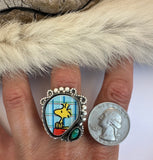 No.1 Woodstock Plate Ring Finished to Size or as a Pendant/Necklace
