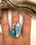 No. 5 Bluebonnet Plate Ring Finished to Size or as a Pendant/Necklace