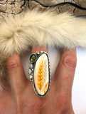 No.1 Wheat Plate Ring Finished to Size or as a Pendant/Necklace