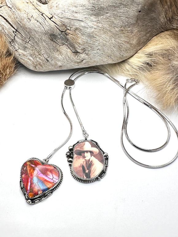 Cowgirl Sweetheart Sterling Silver Bolo Necklace