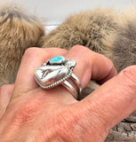 SIZE 9 -Longhorn Plate Ring