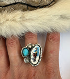 Cowboy on Mule Plate Ring Finished to Size or as a Pendant/Necklace