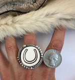 Horseshoe Plate Ring Finished to Size or as a Pendant/Necklace
