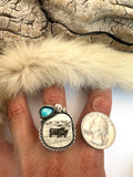 No.1 Angus Plate Ring Finished to Size or as a Pendant/Necklace