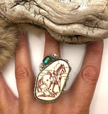 Tinkling Horse Plate Ring Finished to Size or as a Pendant/Necklace
