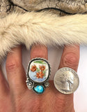 Pasque Plate Ring Finished to Size or as a Pendant/Necklace