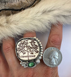 Tombstone Plate Ring Finished to Size or as a Pendant/Necklace