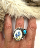 No.1 Bluebonnet Plate Ring Finished to Size or as a Pendant/Necklace