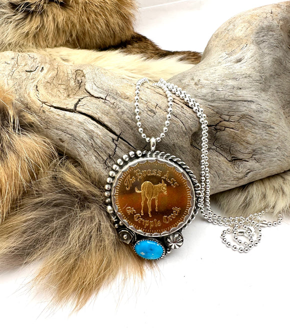 “The Brass Ass of Cripple Creek” Coin Necklace
