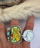 No.2 Horse Plate Ring Finished to Size or as a Pendant/Necklace