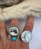 No.4 Angus Plate Ring Finished to Size or as a Pendant/Necklace