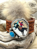 No.2 Bucking Horse Leather Bracelet