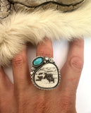 No.2 Angus Plate Ring Finished to Size or as a Pendant/Necklace