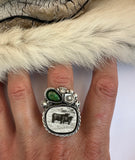 No.3 Angus Plate Ring Finished to Size or as a Pendant/Necklace