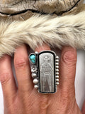 No.3 Cowboy Plate Ring Finished to Size or as a Pendant/Necklace