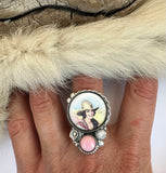 No.3 Cowgirl Plate Ring Finished to Size or as a Pendant/Necklace