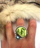 No.2 Bigfoot Plate Ring Finished to Size or as a Pendant/Necklace