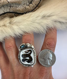 Snake Plate Ring Finished to Size or as a Pendant/Necklace