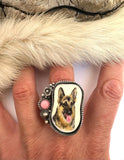 No. 2 Dog Plate Ring Finished to Size or as a Pendant/Necklace