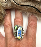 No. 12 Bluebonnet Plate Ring Finished to Size or as a Pendant/Necklace