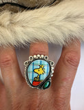 No.1 Woodstock Plate Ring Finished to Size or as a Pendant/Necklace