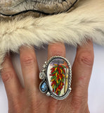 Peppers Plate Ring Finished to Size or as a Pendant/Necklace