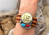 No.1 US Cuff Leather Bracelet
