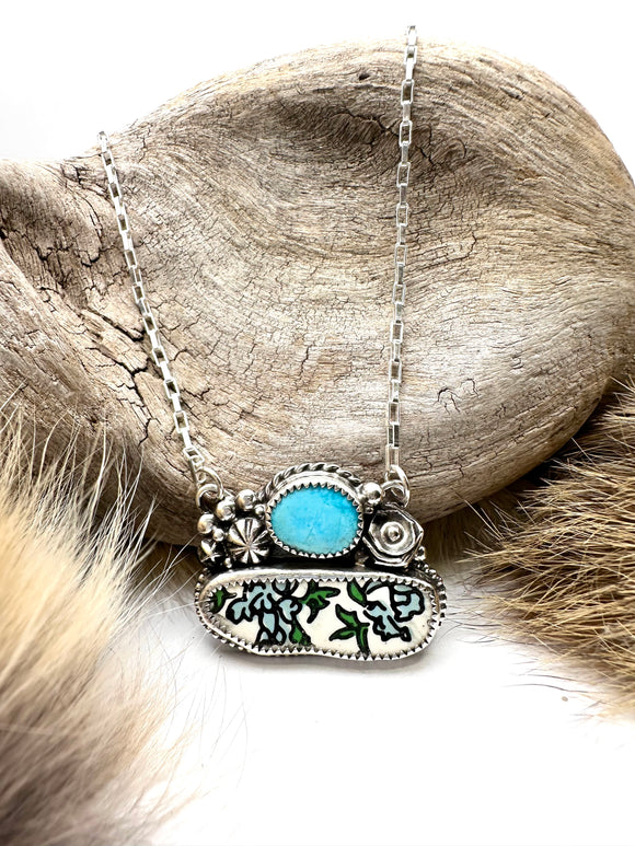 Bluebonnet Bar Necklace