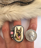 No. 2 Dog Plate Ring Finished to Size or as a Pendant/Necklace