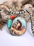 Vintage Indian Maiden Pendant (BEADS NOT INCLUDED)