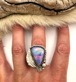 No.5 Aurora Opal Ring Finished to Size or as a Pendant/Necklace