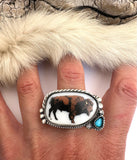No.3 Bison Plate Ring Finished to Size or as a Pendant/Necklace