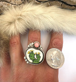 No.7 Cactus Plate Ring Finished to Size or as a Pendant/Necklace