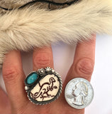 Dino Plate Ring Finished to Size or as a Pendant/Necklace