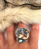 No.1 Armadillo Plate Ring Finished to Size or as a Pendant/Necklace