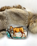 Palomino Horse Necklace