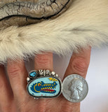 Alligator Plate Ring Finished to Size or as a Pendant/Necklace